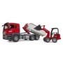 Bruder camion MAN TGS cu container roll off si incarcator compact Schaffer